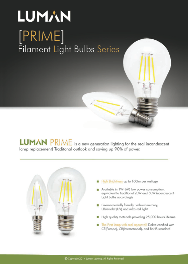 [PRIME] Filament Light Bulbs Series